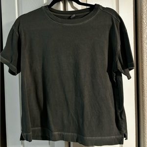 Grey cropped Tee